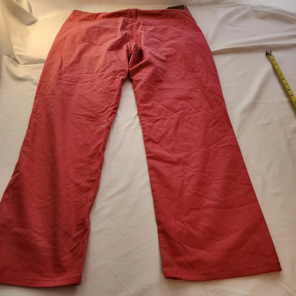 Peter Millar‎ Pima Cotton Dress Pants Cape Red Flat Front Size 38